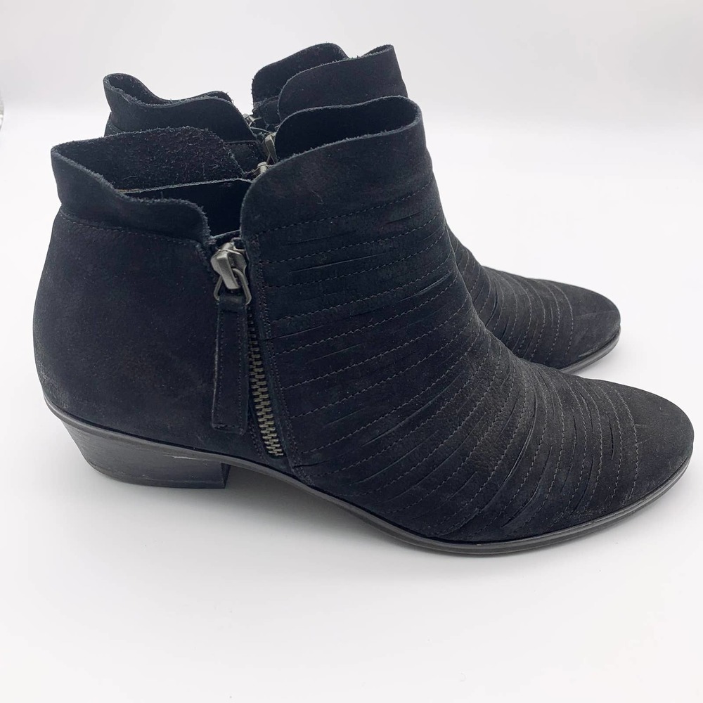 PAUL GREEN Malibu Nubuck Sliced Double Zip Booties - Picture 6 of 14